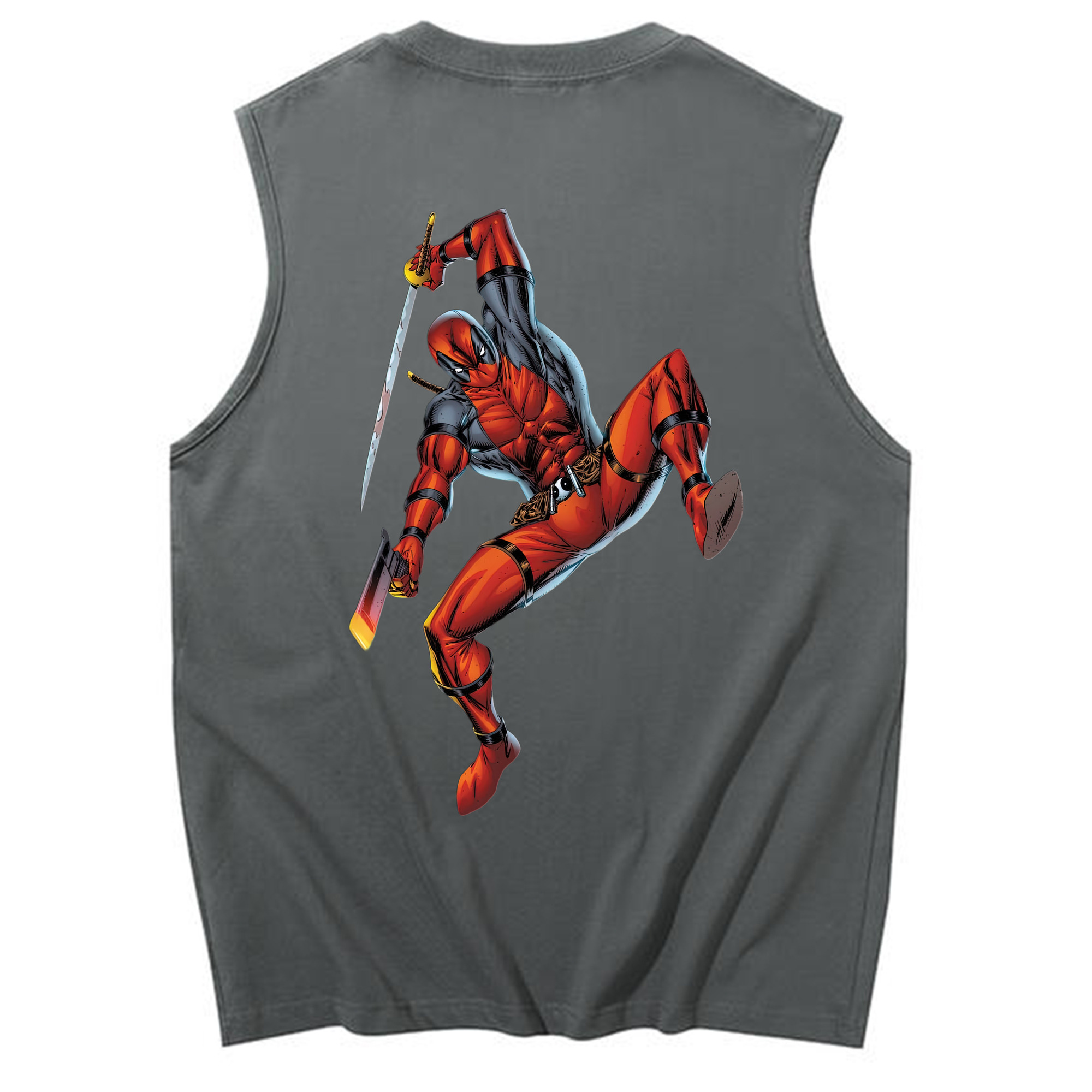 （画像用） Deadpool デッドプール コットン100％タンクトップ（背面プリント）
